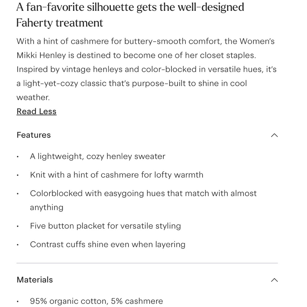Faherty Mikki Ribbed Henley Top - Picture 2 of 6